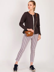 Kotty Women Black Self Design Tailored Jacket