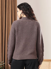Kotty Women Ribbed Round Neck Pullover