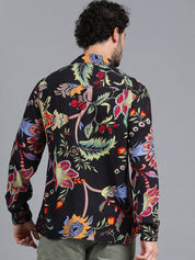 Kotty Black New Floral Printed Casual Shirt