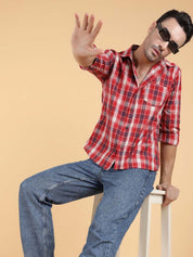 Kotty Men Relaxed Spread Collar Graphic Printed Casual Shirt