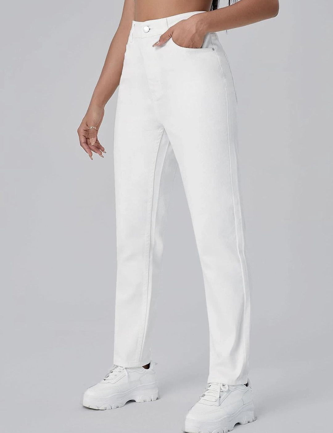 Kotty Women White Jean High-Rise Stretchable Jeans