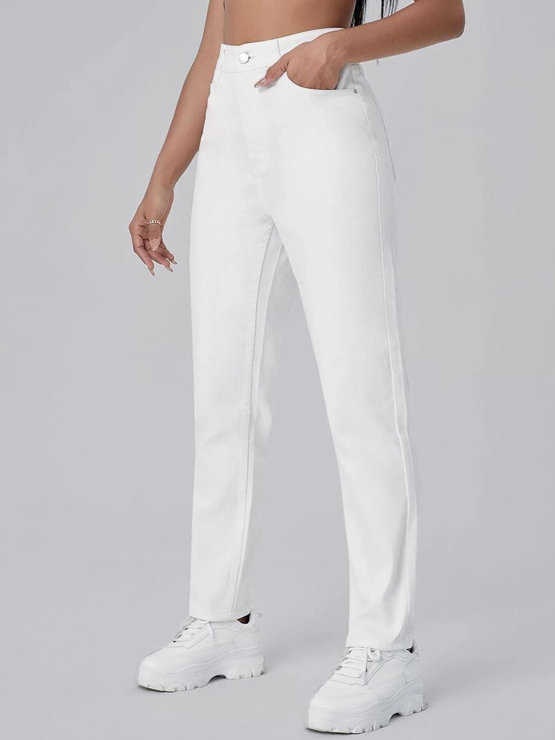 Kotty Women White Jean High-Rise Stretchable Jeans