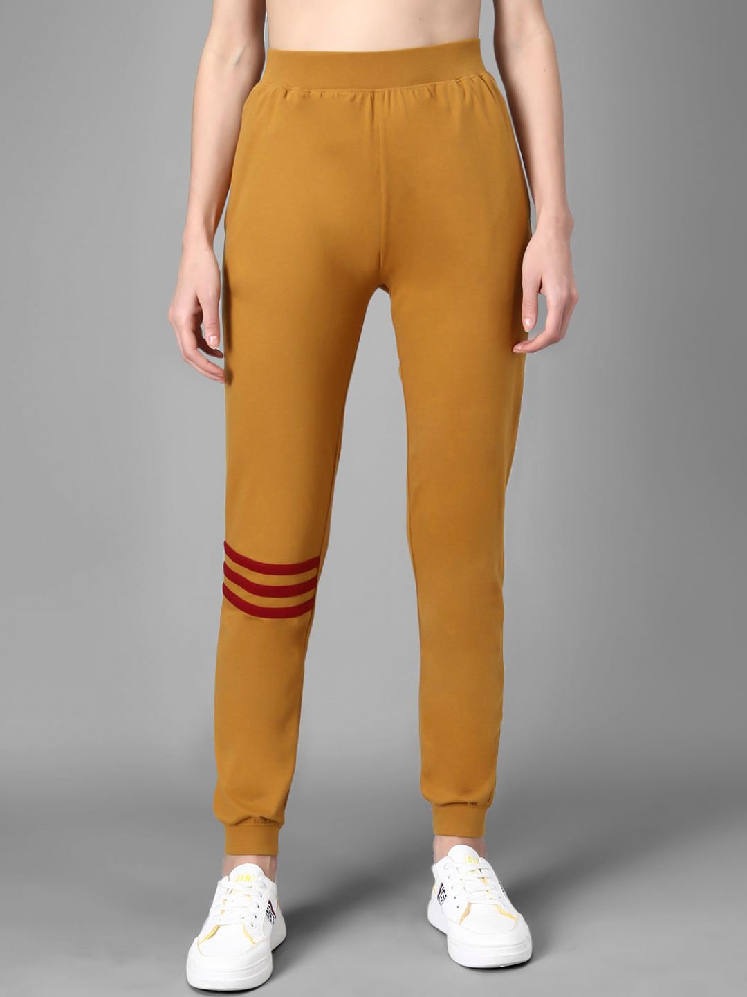 Kotty Women Mustard Yellow Solid Joggers