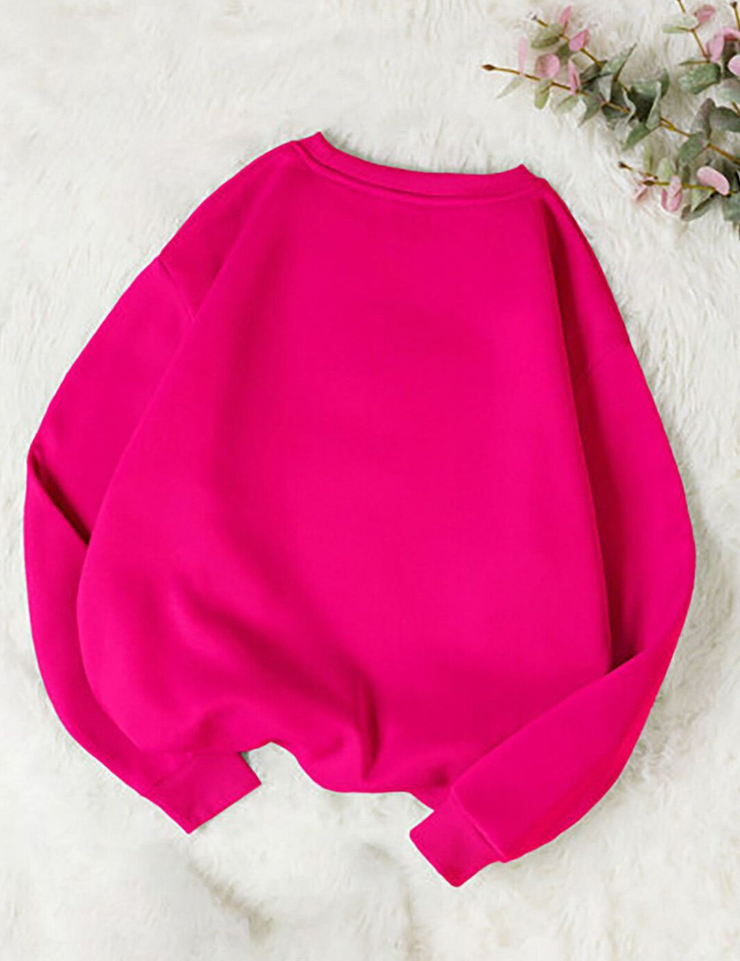 Kotty Floral Printed Pullover Fleece Sweatshirt