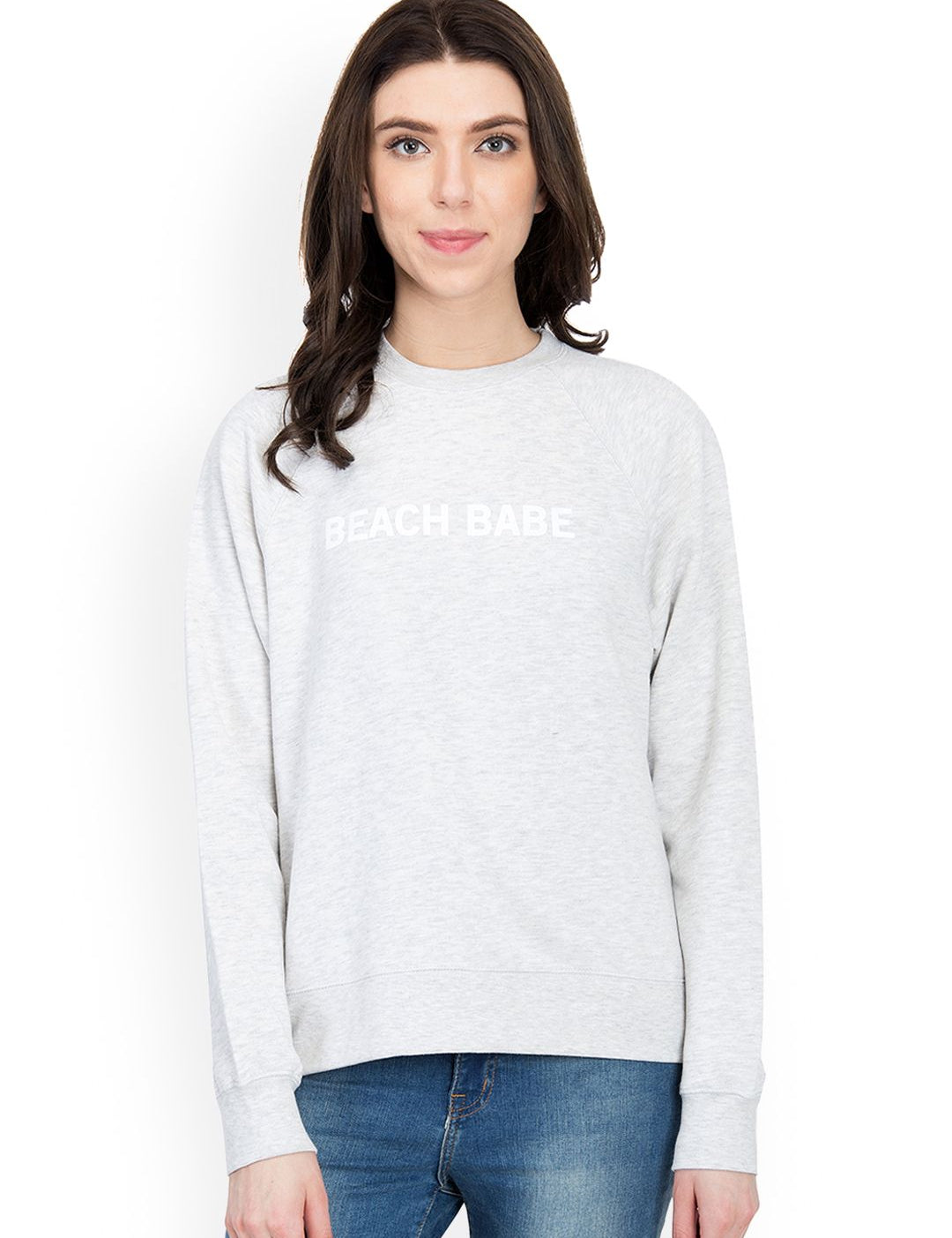 Kotty Women Grey Printed Sweatshirt