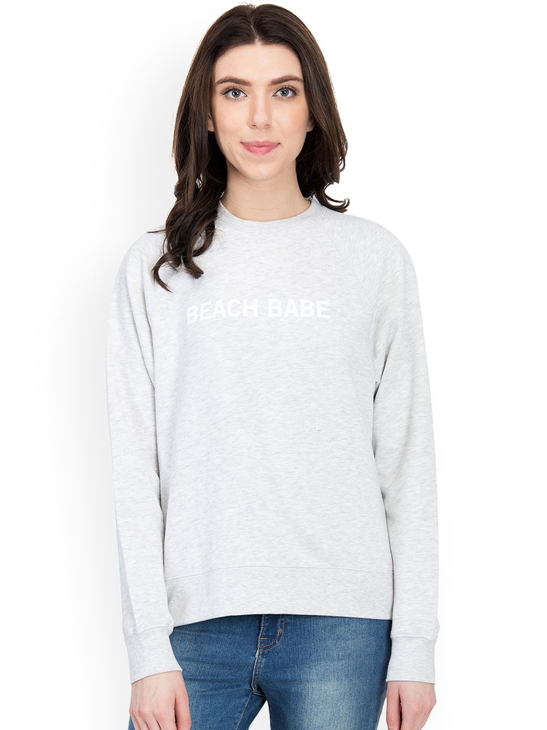 Kotty Women Grey Printed Sweatshirt