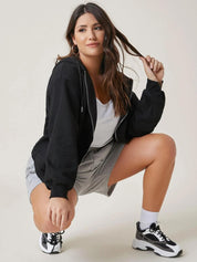 Kotty Hooded Front-Open Sweatshirt