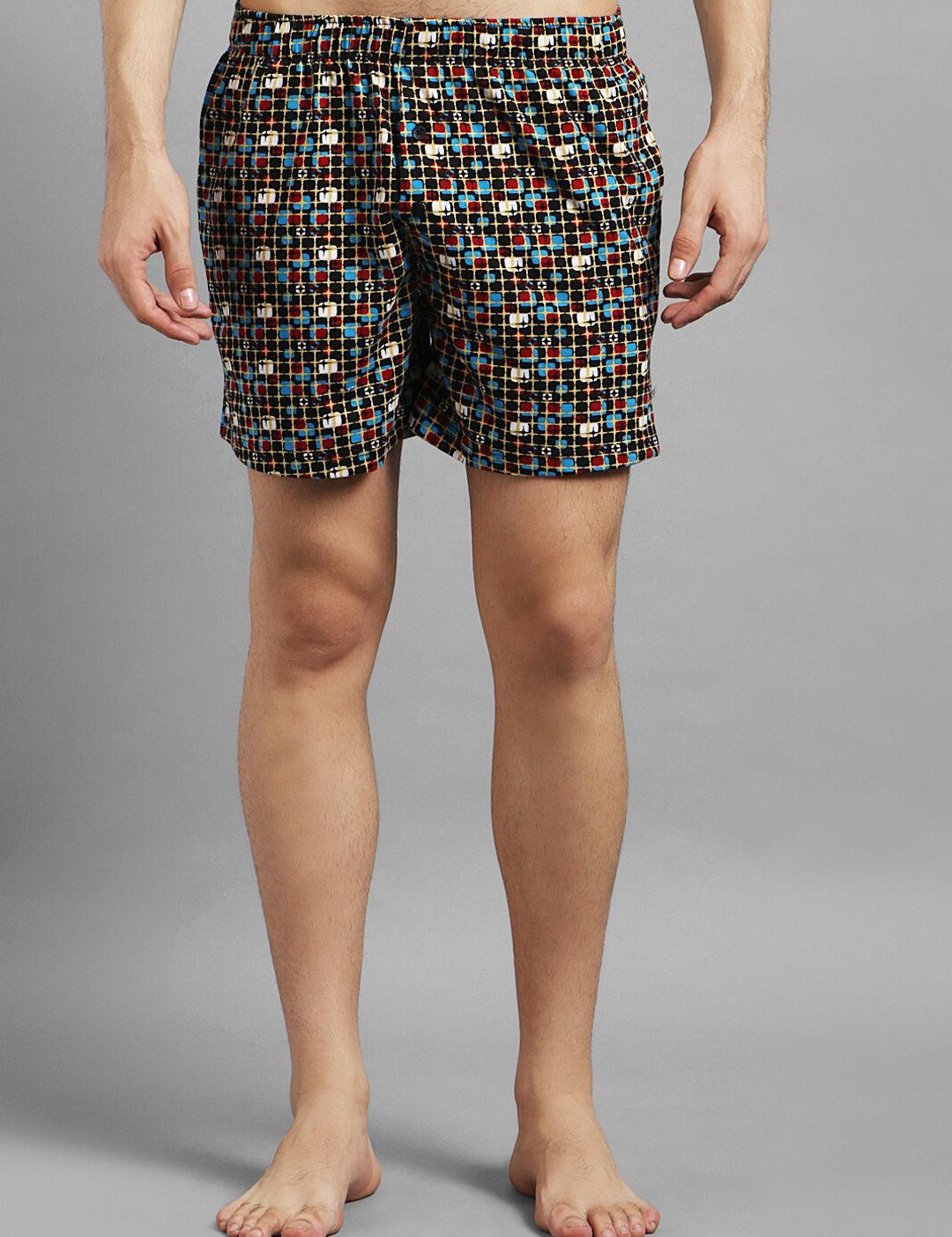 Kotty Men Black & Blue Printed Boxers KTTMENSBOXER52S