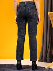 Kotty Women Jean High-Rise Mildly Distressed Light Fade Stretchable Jeans