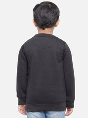 Kotty Boys Charcoal Grey Printed Sweatshirt