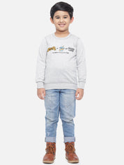 Kotty Boys Grey Printed Sweatshirt