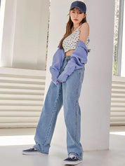 Kotty Women Jean Straight Fit High-Rise Clean Look Stretchable Jeans