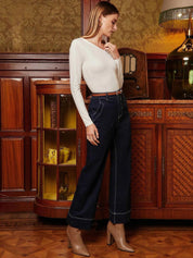 Kotty Women Jean Bootcut High-Rise Stretchable Jeans