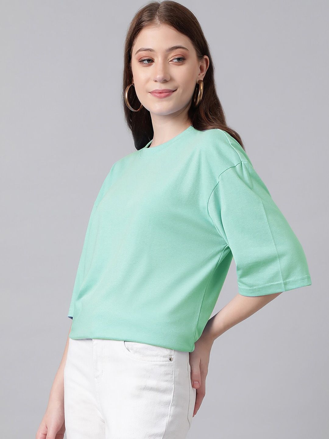 KOTTY Basics Basics Drop Shoulder Sleeves Oversized T-shirt
