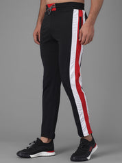 Kotty Men Black Solid Straight Fit Track Pants