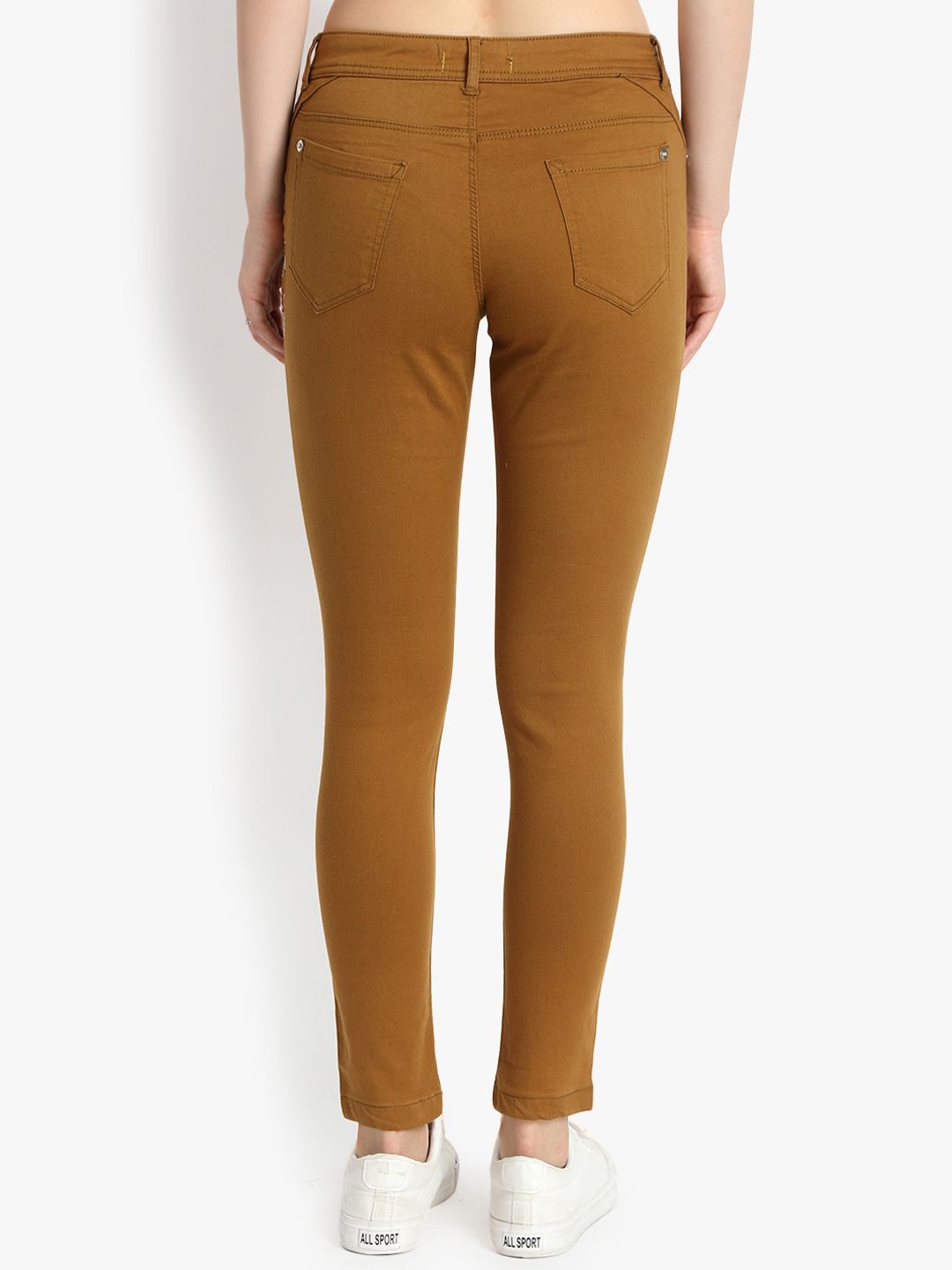 Kotty Women Brown Skinny Fit High-Rise Clean Look Jeans