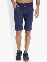 Kotty Men Blue Solid Regular Fit Regular Shorts