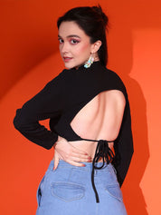 Kotty Women Solid High Neck Top