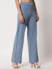 Kotty Women Pack Of 3 Relaxed Straight Leg Fit High-Rise Easy Wash Trousers