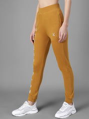 Kotty Women Mustard Yellow & White Printed Joggers