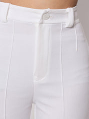 KOTTY BIZwear Women Relaxed Straight Leg Straight Fit High-Rise Easy Wash Trousers