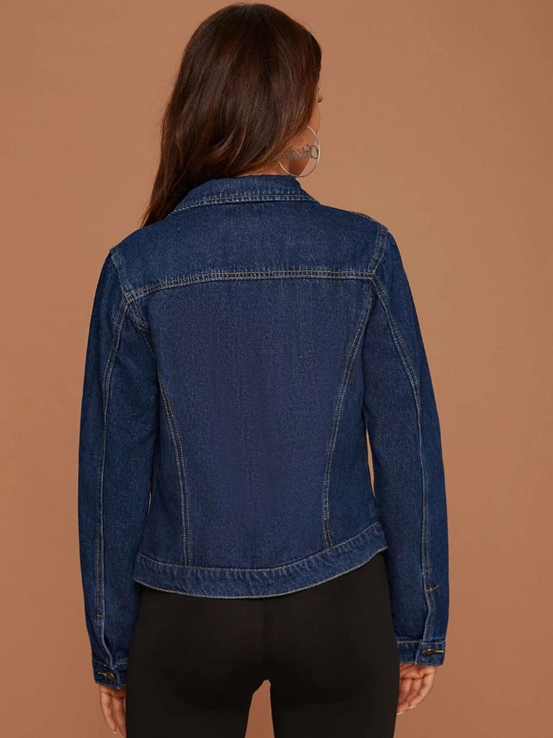 Kotty Women Washed Crop Denim Jacket