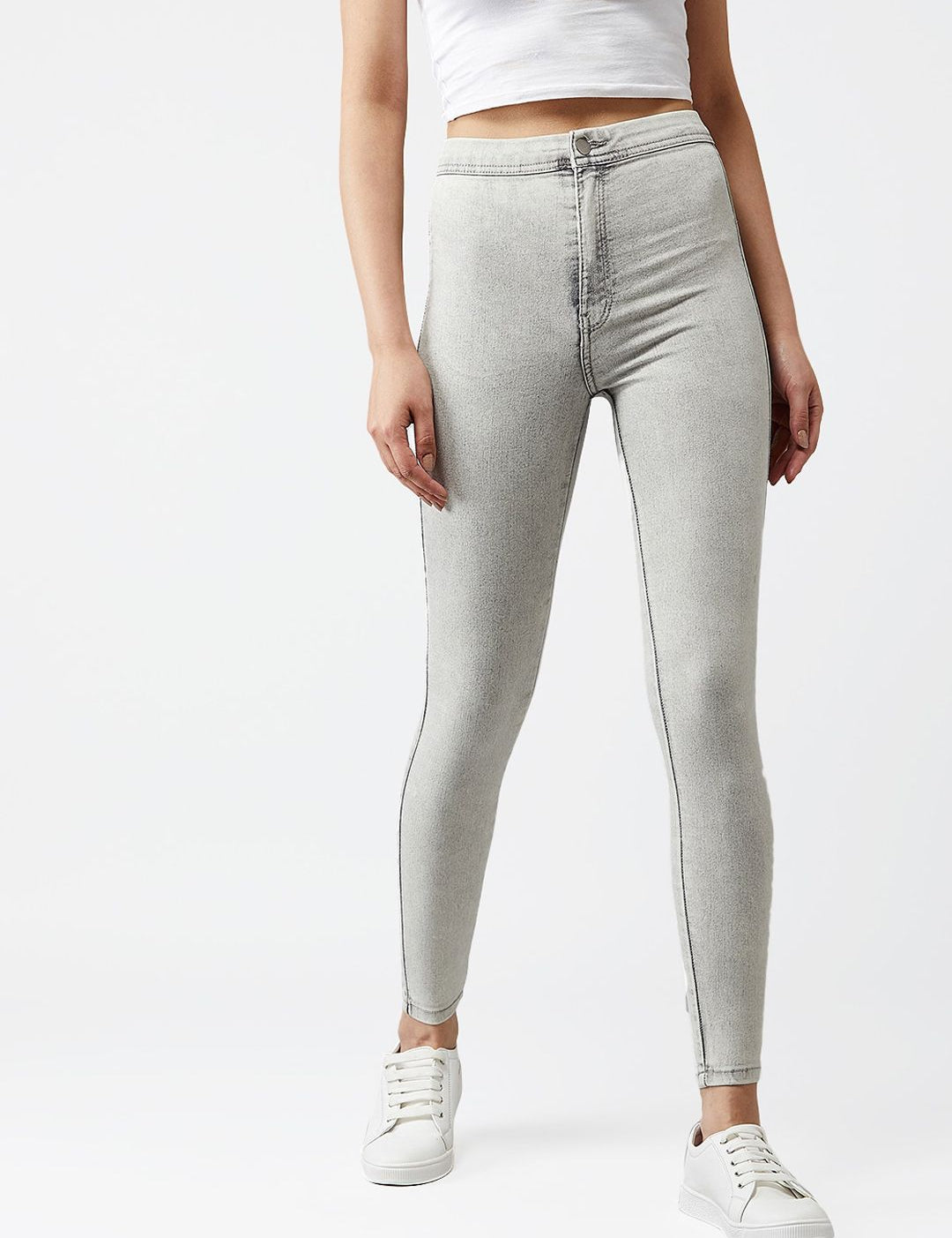Kotty Women Grey Skinny Fit Jeans