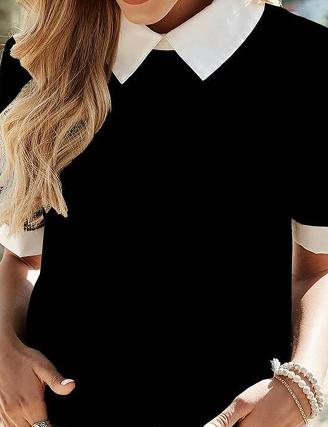 Kotty Shirt Style Solid Cotton Top