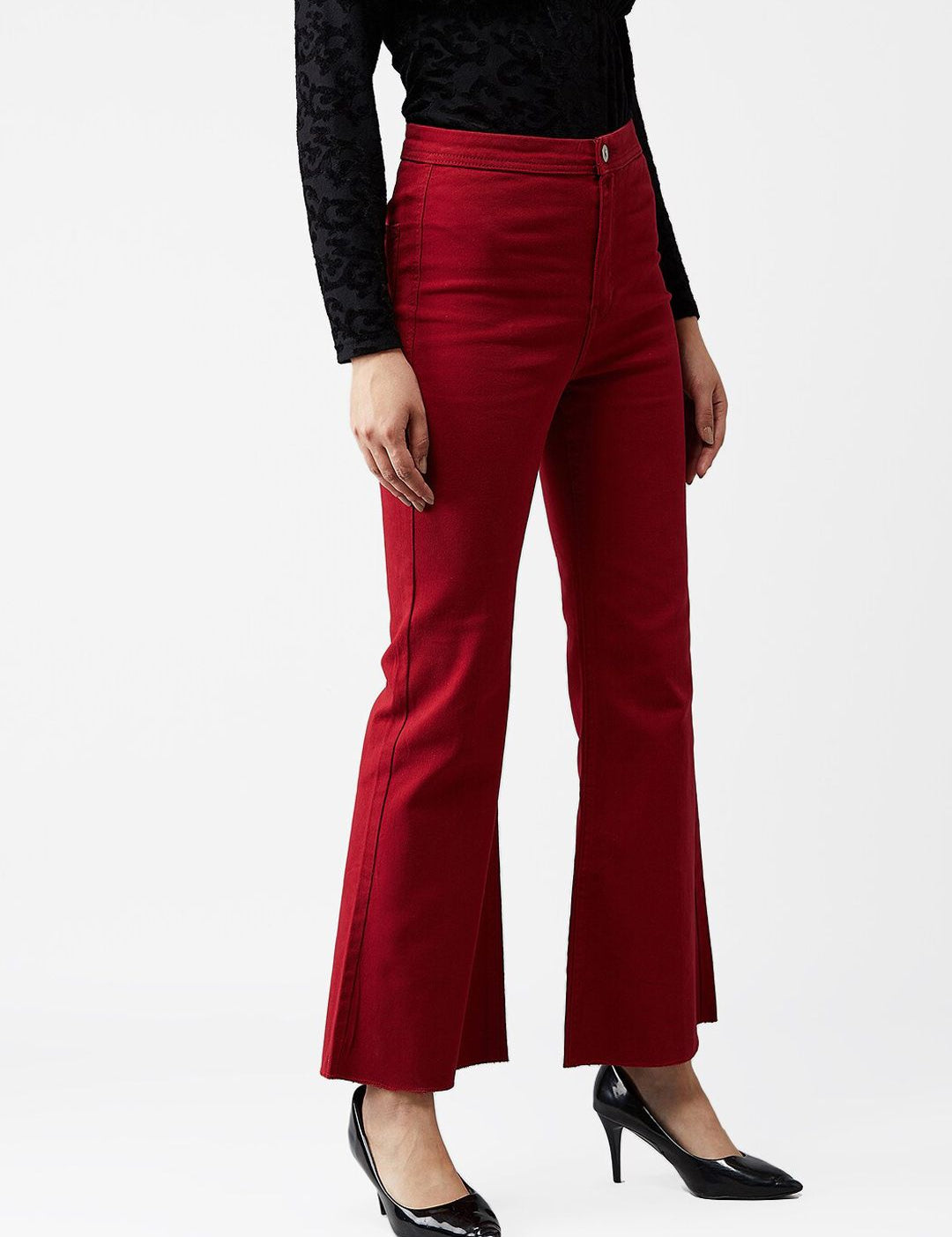 Kotty Women Maroon Skinny Fit Jeans