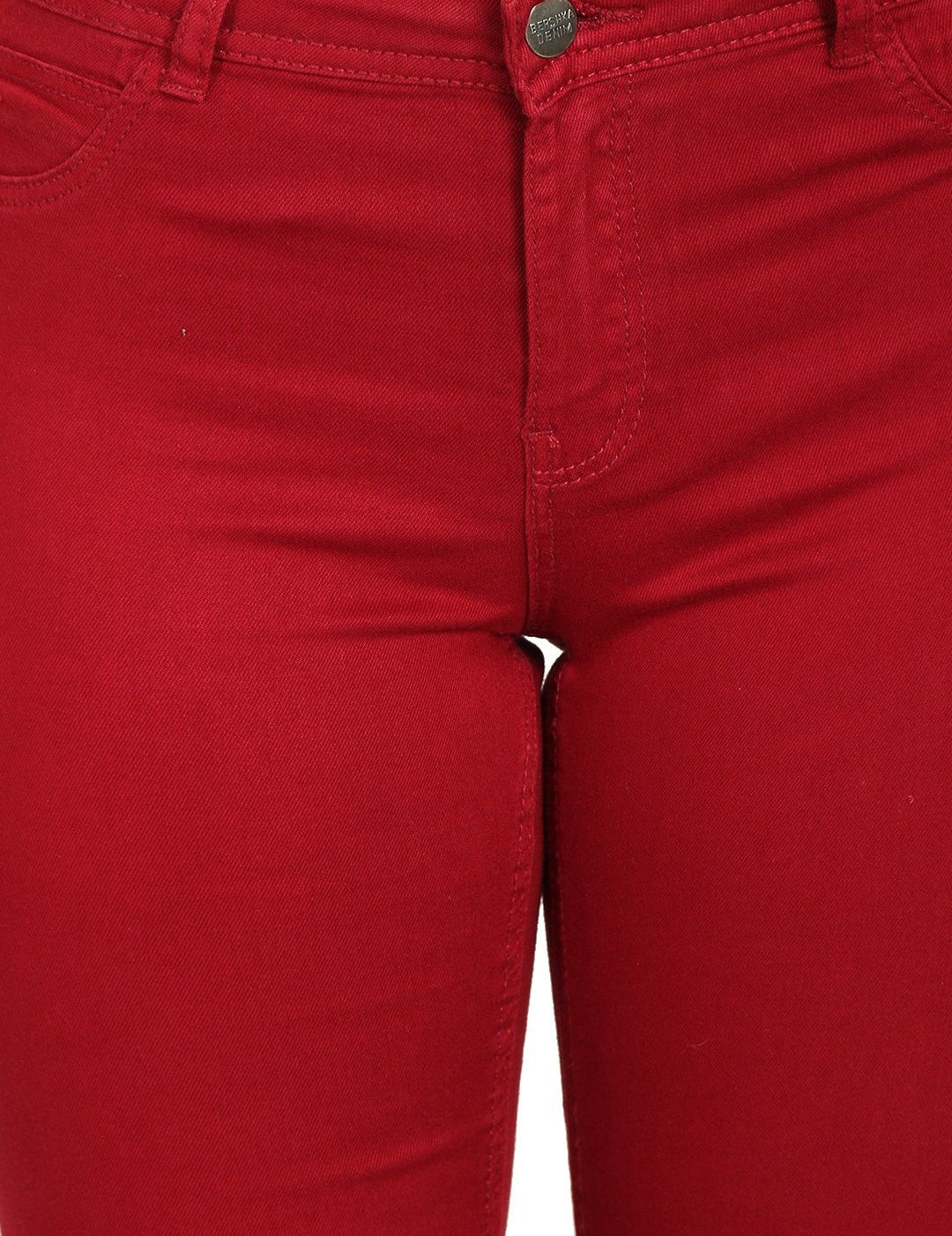 Kotty Women Maroon Skinny Fit High-Rise Clean Look Stretchable Jeans