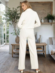 Kotty Lapel Collar Long Sleeves Coat With Trouser 