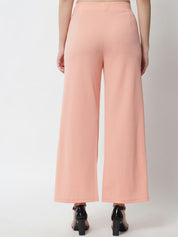 Kotty Women Pink Relaxed Straight Fit Parallel Trousers