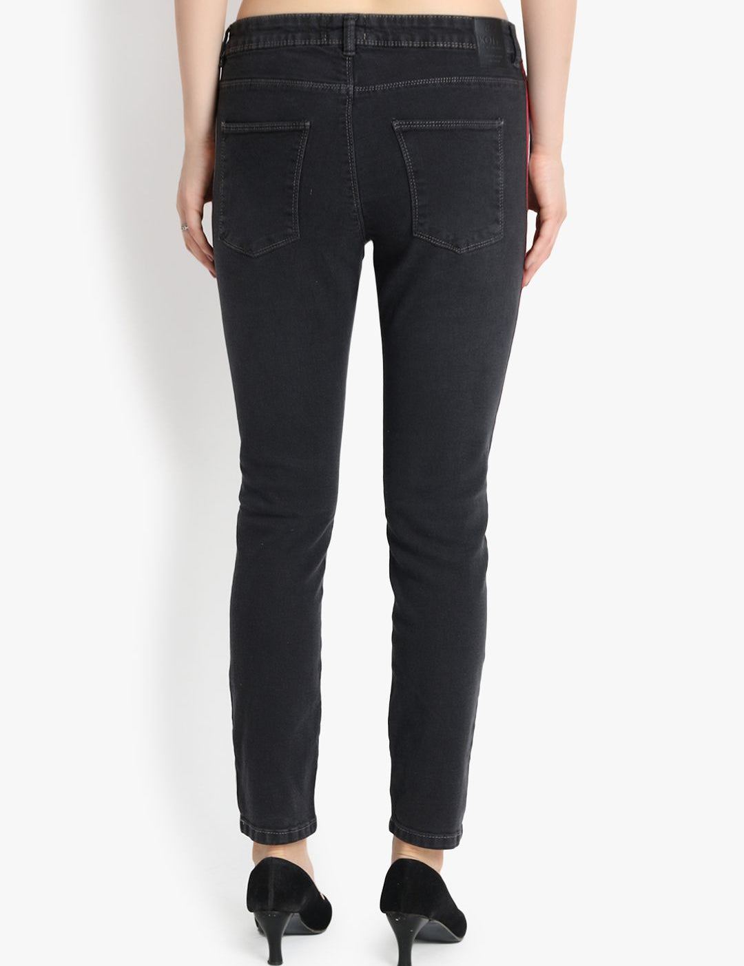 Kotty Women Black Skinny Fit High-Rise Clean Look Jeans