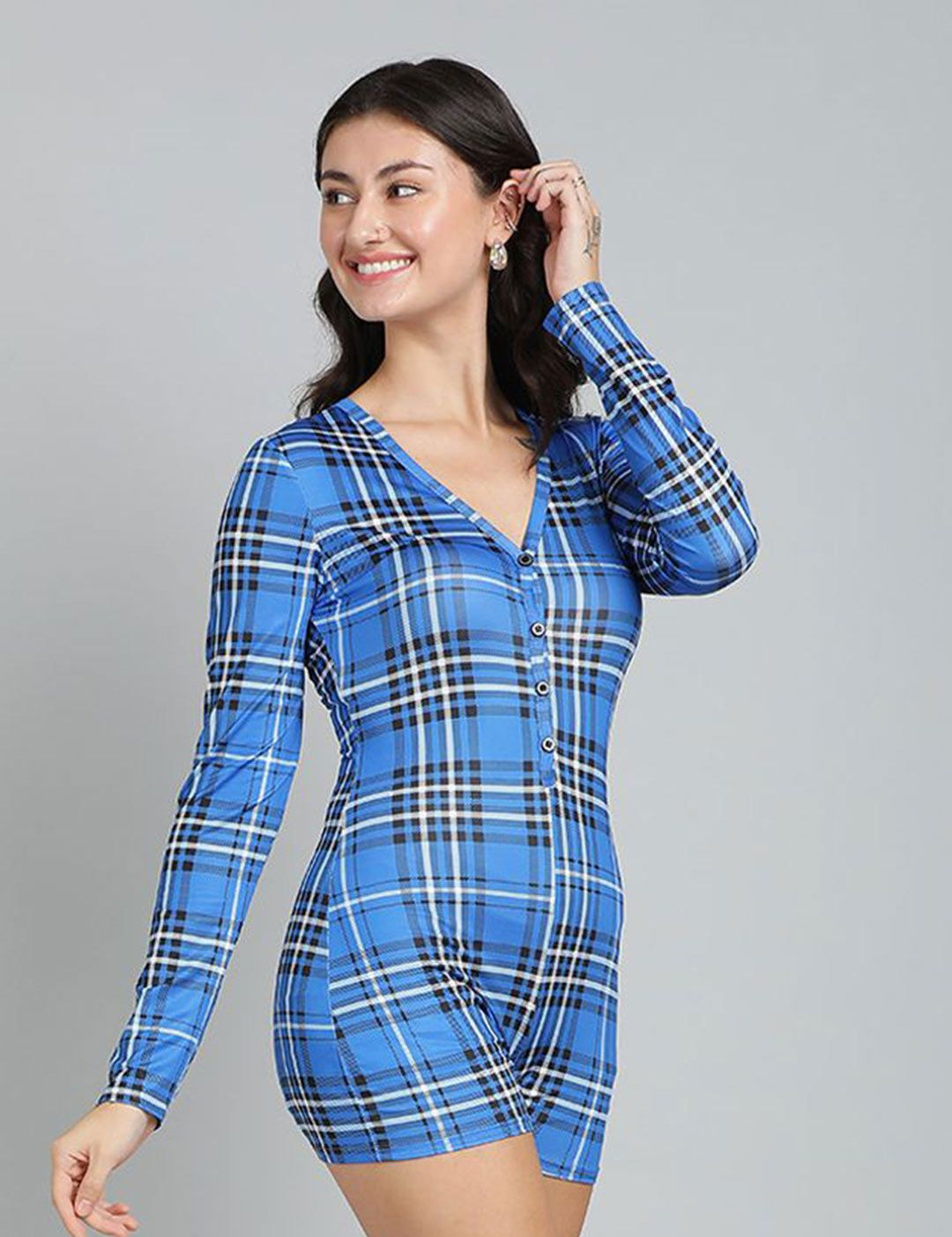 Kotty Checked Basic Jumpsuit