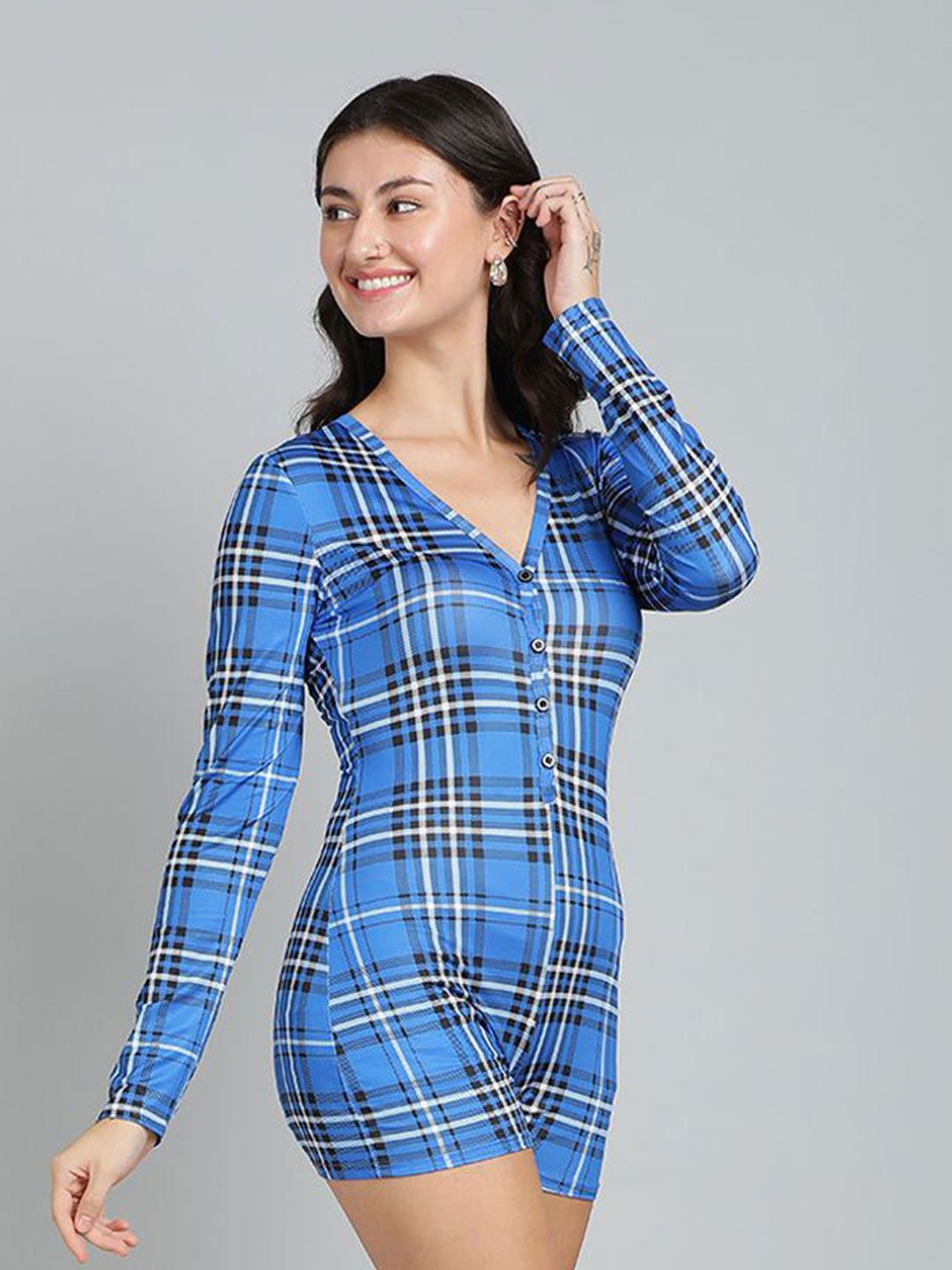 Kotty Checked Basic Jumpsuit