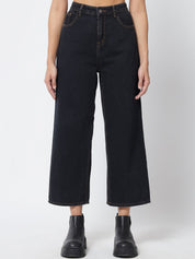 Kotty Women Black Jean Wide Leg High-Rise Stretchable Jeans