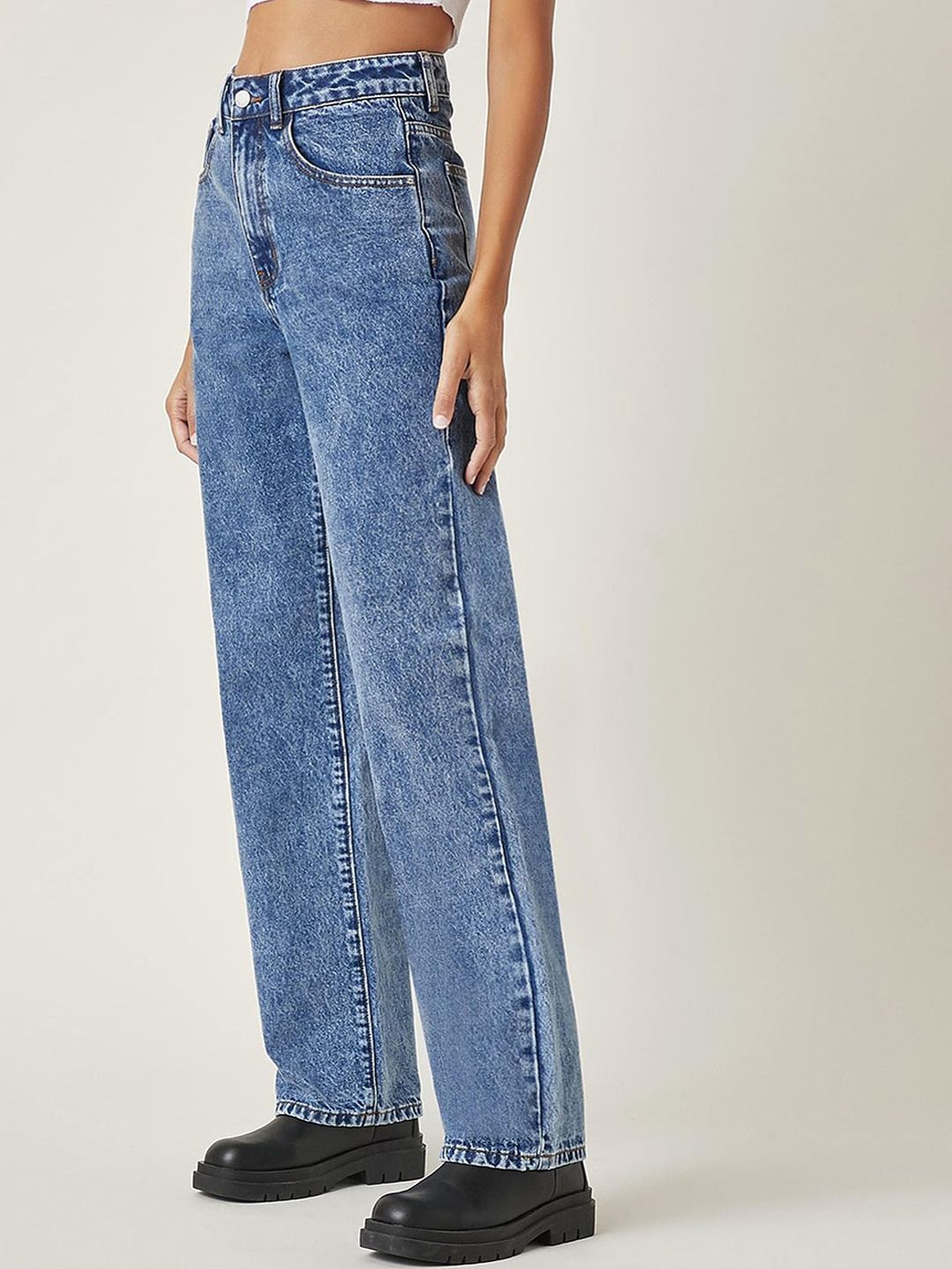 Kotty Women Pack Of 2 Straight Fit High-Rise Stretchable Jeans