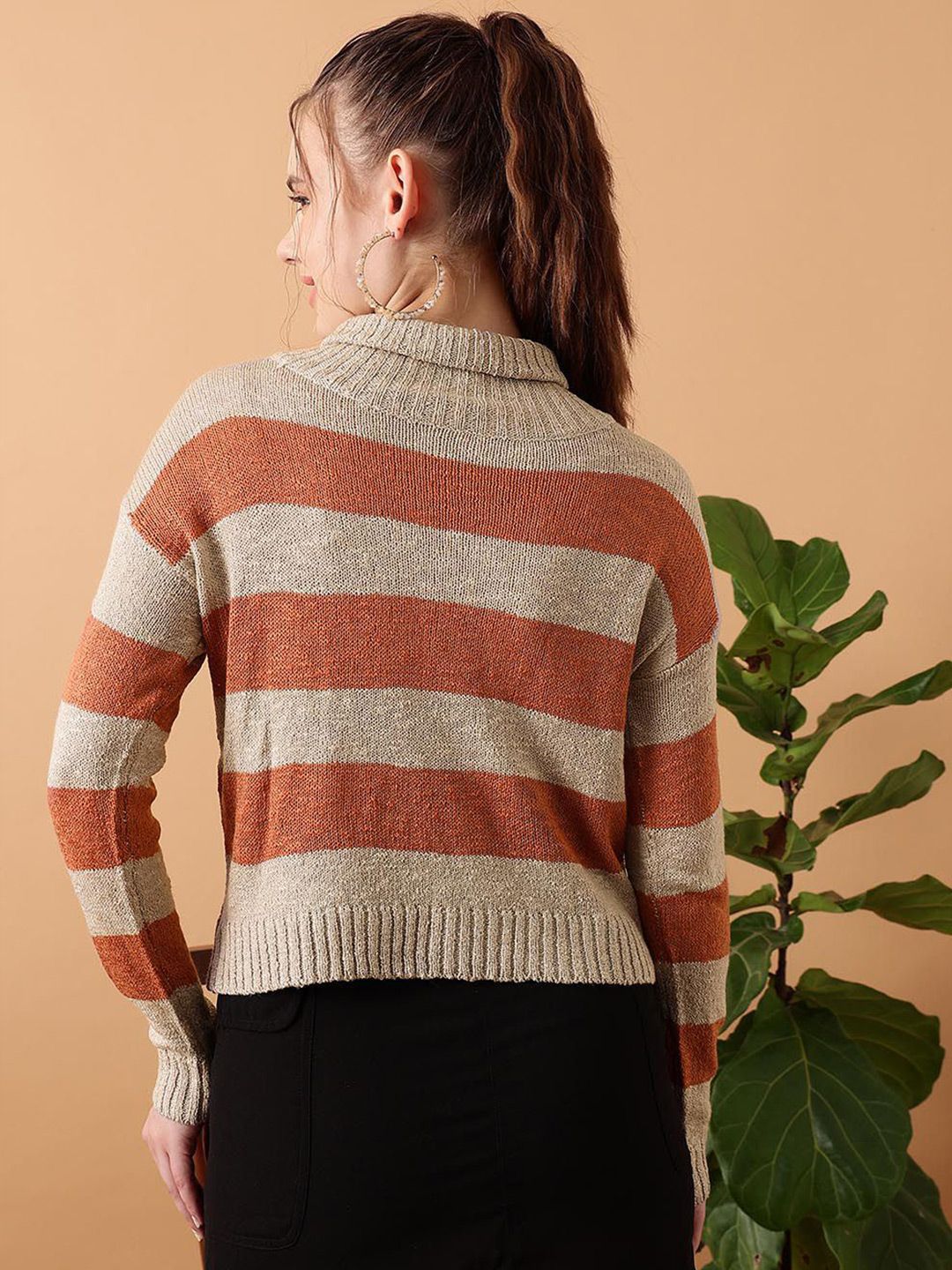 Kotty Women Striped Pullover Sweater