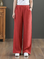 Kotty Women Relaxed Straight Leg High-Rise Pleated Trousers