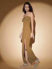 Kotty Women Off-Shoulder Strapless Sleeveless Maxi Bodycon Dress  Maxi Dress