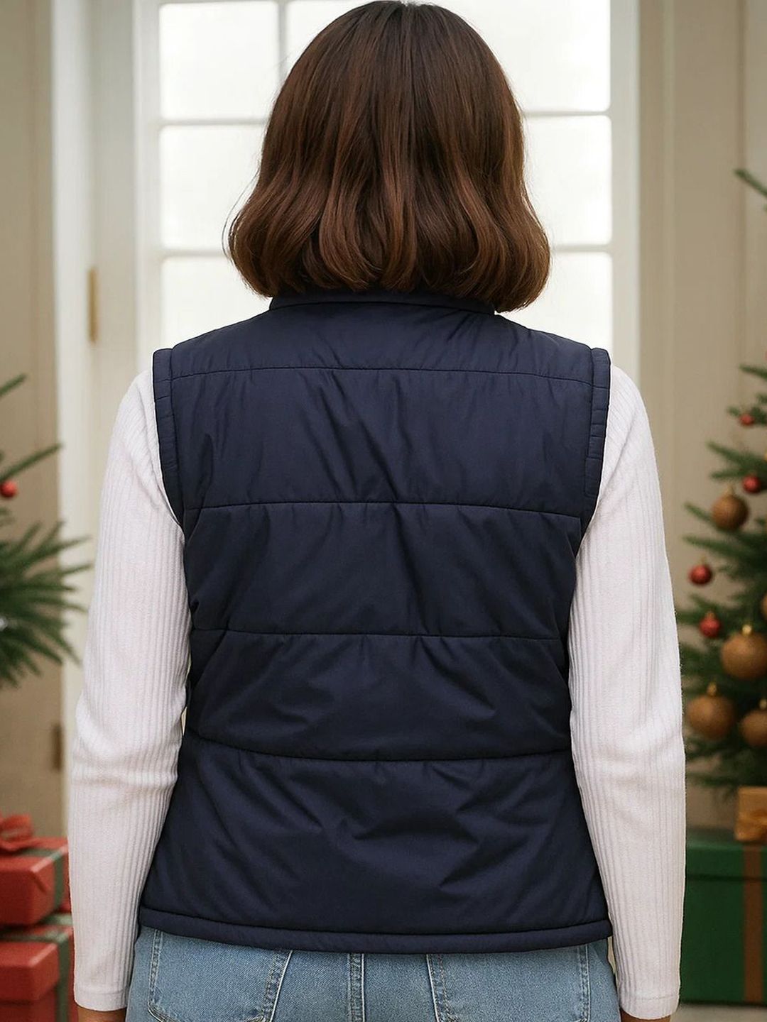 Kotty Women Stand Collar Solid Lightweight Padded Jacket