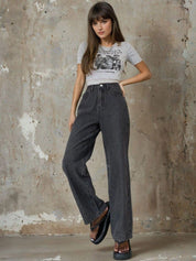 Kotty Women Cotton Straight Fit High-Rise Stretchable Jeans