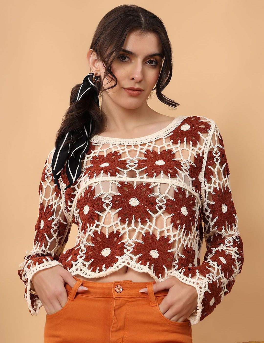Kotty Floral Crochet Cotton Top