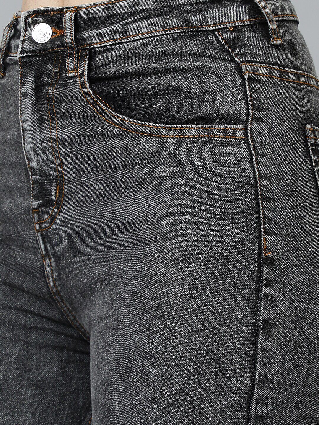 Kotty Women Jean Straight Fit Clean Look Light Fade Crinkle Stretchable Jeans