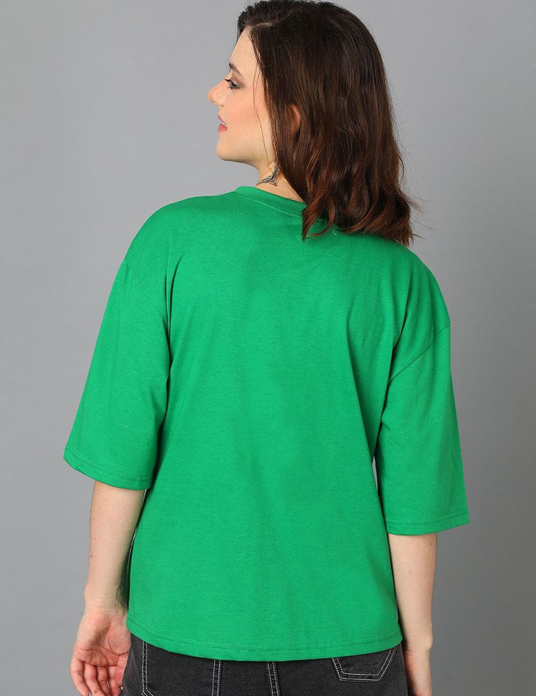 Kotty Typography Printed Oversized T-shirt