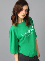 Kotty Typography Printed Oversized T-shirt