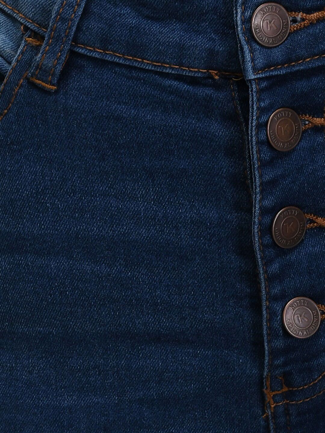 Kotty Women Blue Skinny Fit High-Rise Clean Look Jeans