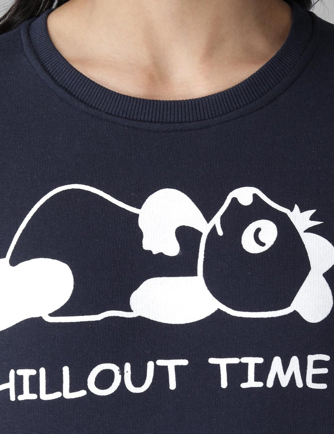 Kotty Women Blue Printed Sweatshirt