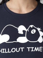 Kotty Women Blue Printed Sweatshirt