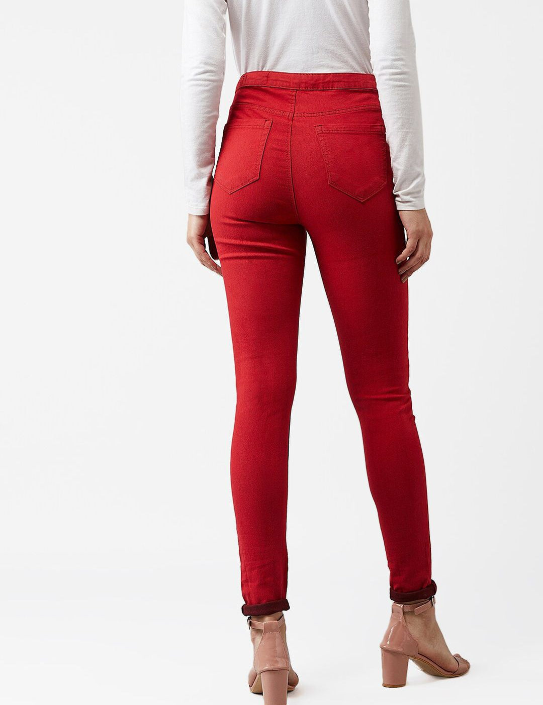 Kotty Women Maroon Skinny Fit Jeans